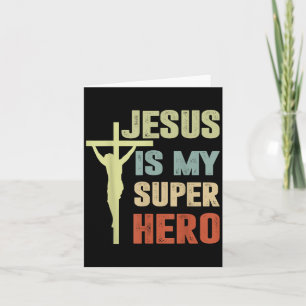 Junge Jesus ist mein Superheld Christlicher Gott S Karte