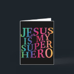 Junge Jesus ist mein Superheld Christlicher Gott S Karte<br><div class="desc">Kleinkind Jesus ist mein Superheld Christlicher Sohn Bruder Kinder _4</div>