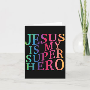 Junge Jesus ist mein Superheld Christlicher Gott S Karte