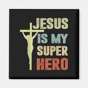 Junge Jesus ist mein Superheld Christlicher Gott S Magnet