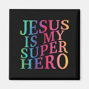 Junge Jesus ist mein Superheld Christlicher Gott S Magnet