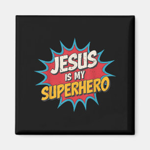 Junge Jesus ist mein Superheld Christlicher Gott S Magnet