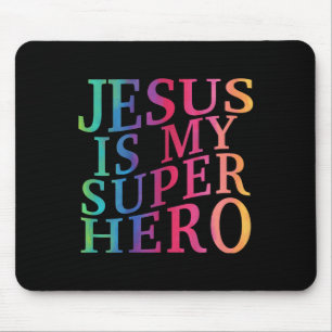 Junge Jesus ist mein Superheld Christlicher Gott S Mousepad