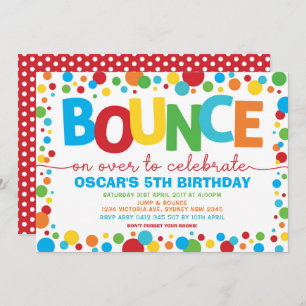 Junge Jump Birthday Bounce House Trampolin Party Einladung