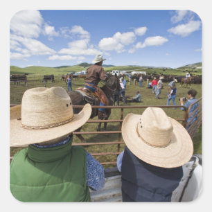 Junge Jungen lassen die Hughes-Ranch 2007 ein Quadratischer Aufkleber