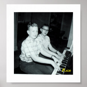 Junge Jungs in den Piano-Original-Fotos Poster