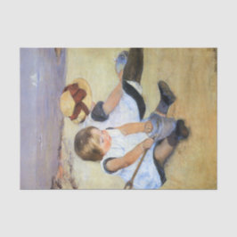 Junge Kinder, die am Strand spielen (Mary Cassatt) Seidenpapier