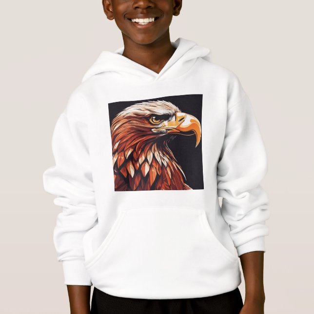 Junge Kinder Pullover Print Eagle Hoodies (Vorderseite)
