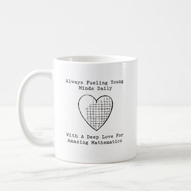 Junge Köpfe mit Liebe für großartige Mathematik fö Kaffeetasse (Links)