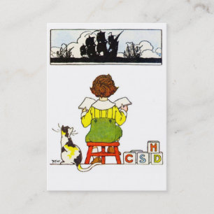 Junge Lesung Visitenkarte