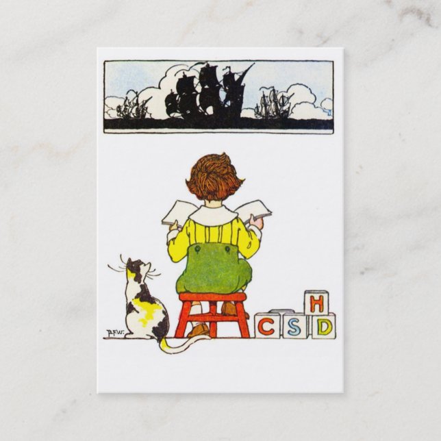 Junge Lesung Visitenkarte (Vorderseite)