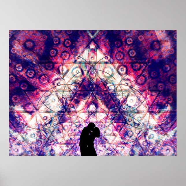"Junge Liebe" - Visionäre Kunst Poster (Vorne)
