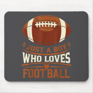 Junge liebt Fußball-Sportfan Mousepad