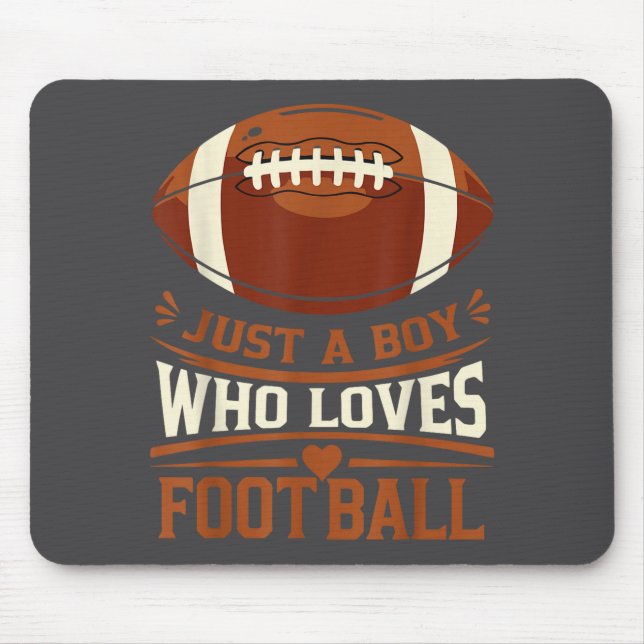 Junge liebt Fußball-Sportfan Mousepad (Vorne)