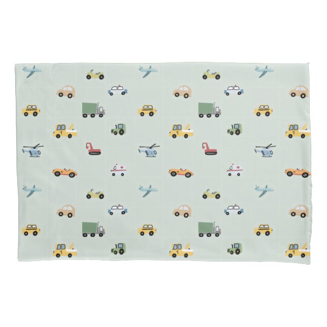 Junge LKW, Fahrzeugmuster Kissenbezug (Vorderseite)