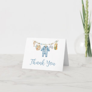 Junge lokal aufgezogen Baby Shower Dankeskarte