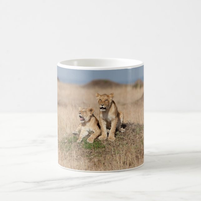 Junge Löwen Kaffeetasse (Mittel)
