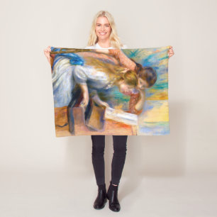 Junge Mädchen am Klavier, Renoir Fleecedecke