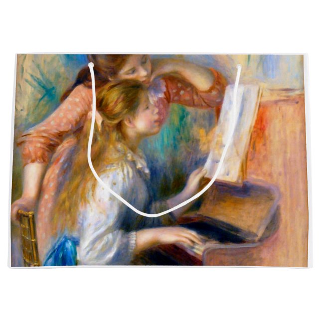 Junge Mädchen am Klavier, Renoir Große Geschenktüte (Vorderseite)