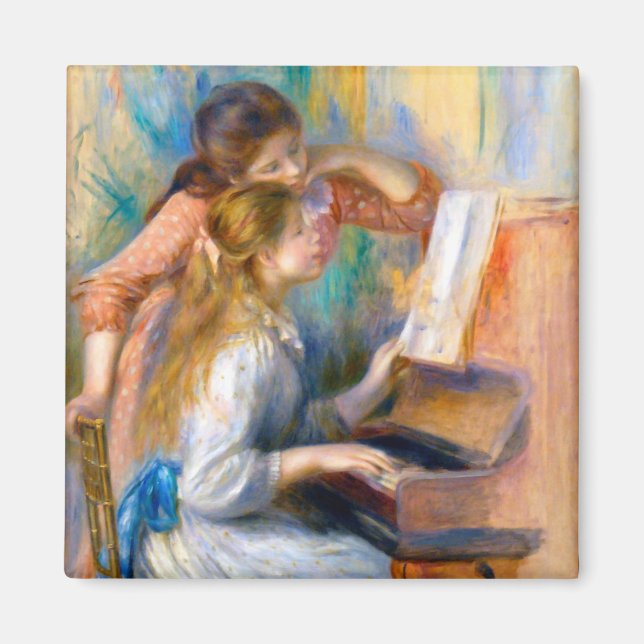Junge Mädchen am Klavier, Renoir Magnet (Vorne)
