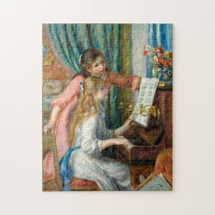 Junge Mädchen am Klavier von Pierre-Auguste Renoir Puzzle