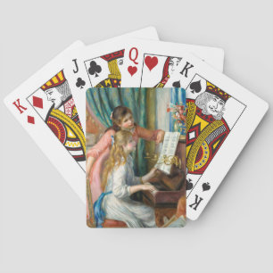 Junge Mädchen am Klavier von Pierre-Auguste Renoir Spielkarten