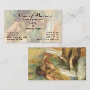 Junge Mädchen am Klavier von Pierre Auguste Renoir Visitenkarte