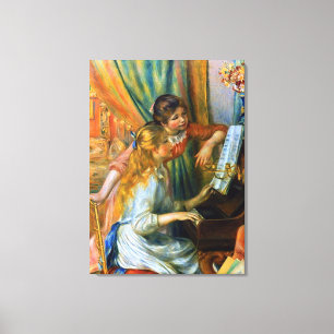 Junge Mädchen am Klavier von Pierre Renoir Leinwanddruck