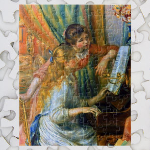 Junge Mädchen am Klavier von Pierre Renoir Puzzle