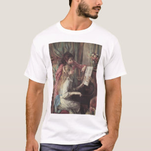 Junge Mädchen am Klavier von Pierre Renoir T-Shirt