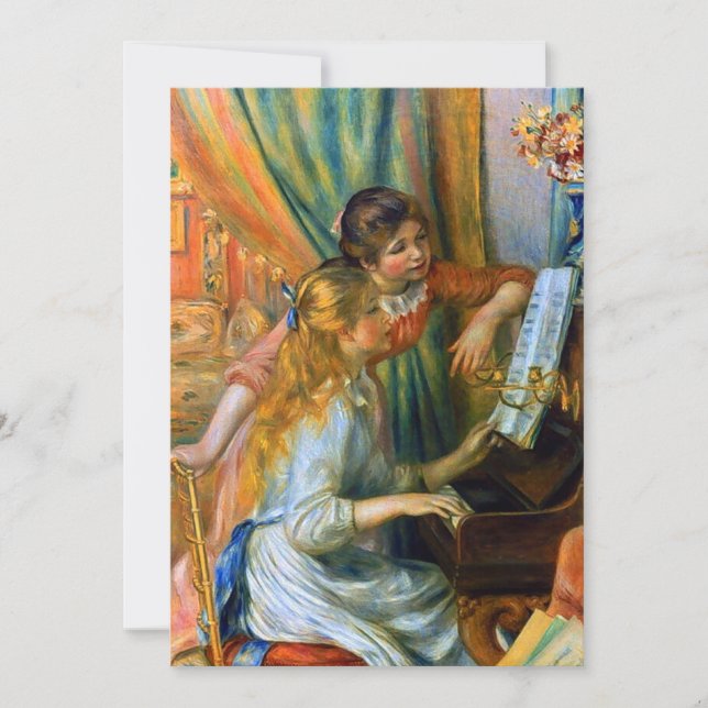Junge Mädchen am Piano von Pierre Renoir (Vorderseite)