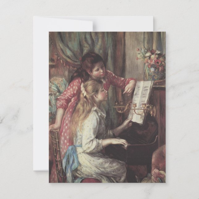 Junge Mädchen am Piano von Pierre Renoir (Vorderseite)