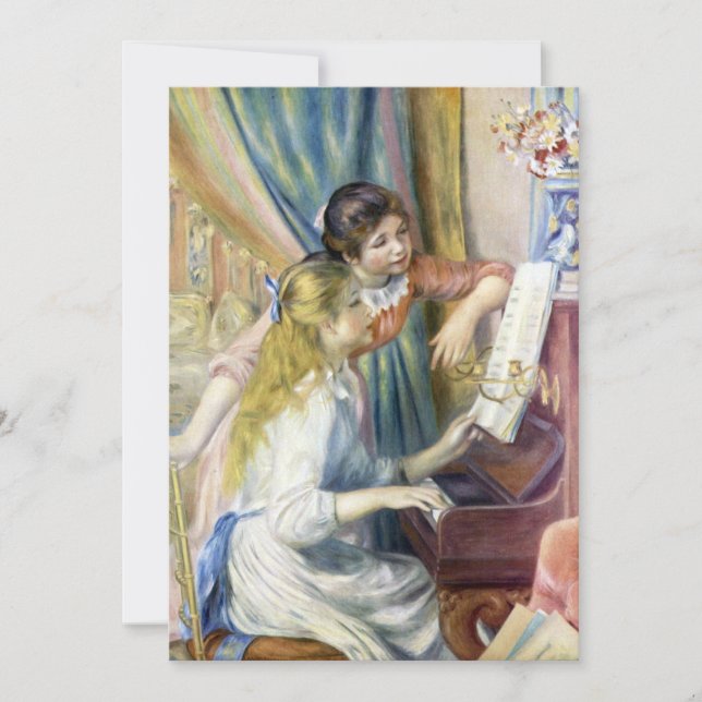 Junge Mädchen am Piano von Pierre Renoir (Vorderseite)