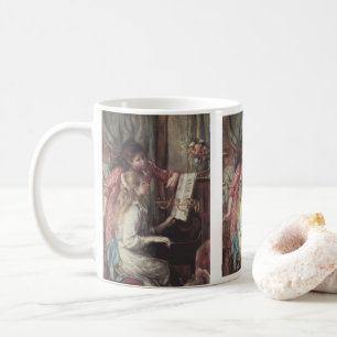 Junge Mädchen am Piano von Pierre Renoir Kaffeetasse