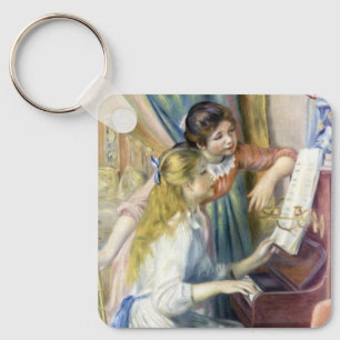 Junge Mädchen am Piano von Pierre Renoir Schlüsselanhänger