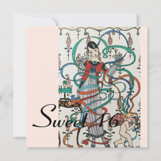 JUNGE MÄDCHEN, FARBBONS SCHWIMMEN 16 PARTY Blau Einladung