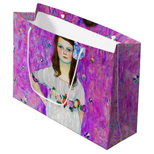 Junge Mädchen, Gustav Klimt große Geschenktasche Geschenktüte
