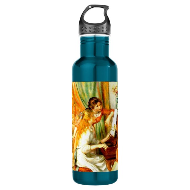 Junge Mädchen in der Piano Liberty Flasche Edelstahlflasche (Vorderseite)