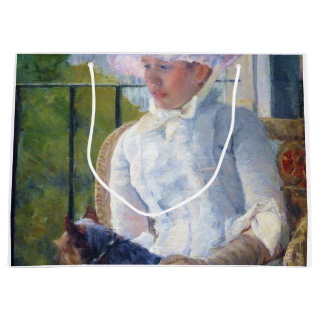 Junge Mädchen und ihr Hund, Mary Cassatt Große Geschenktüte (Vorderseite)