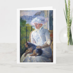 Junge Mädchen und ihr Hund, Mary Cassatt Karte