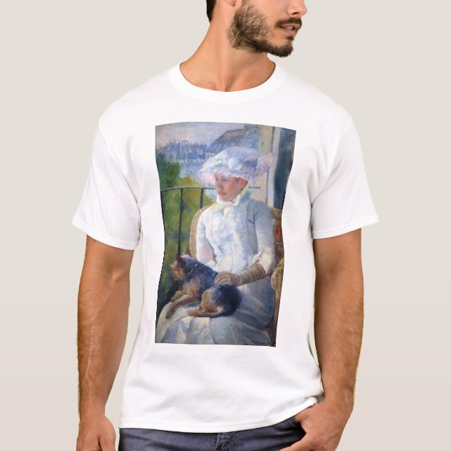 Junge Mädchen und ihr Hund, Mary Cassatt T-Shirt (Vorderseite)