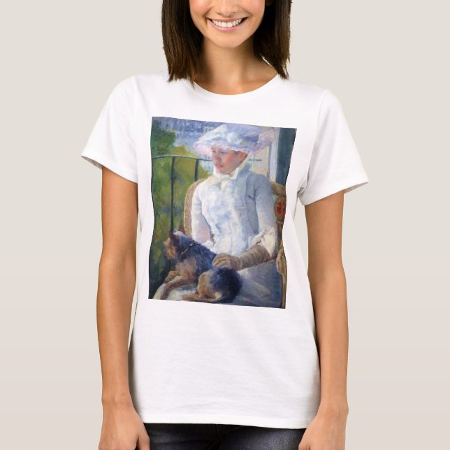 Junge Mädchen und ihr Hund, Mary Cassatt T-Shirt (Vorderseite)