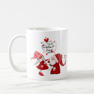 Junge & Mädchen Valentines gnome Happy Valentines  Kaffeetasse