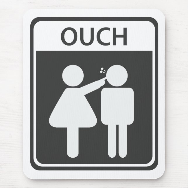 Junge Mädchen-Zeichen Mousepad (Vorne)