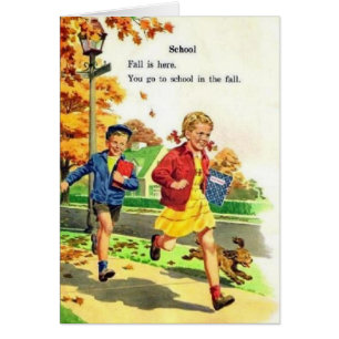 Junge & Mädchen zurück in die Schule