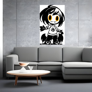 Junge Mädchenkreatur   Art der AI Poster
