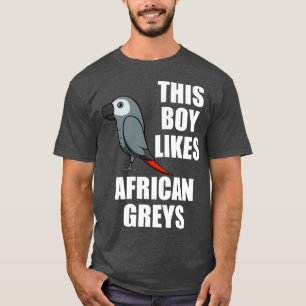 Junge mag Afrikanisches Graues Exotisches Tier Nie T-Shirt