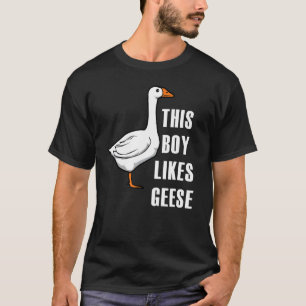 Junge mag Niedliche Gänse Wildtiere Natur Gänse T-Shirt