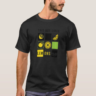 Junge mag Sommerlemonen Zitrusfrüchte T-Shirt