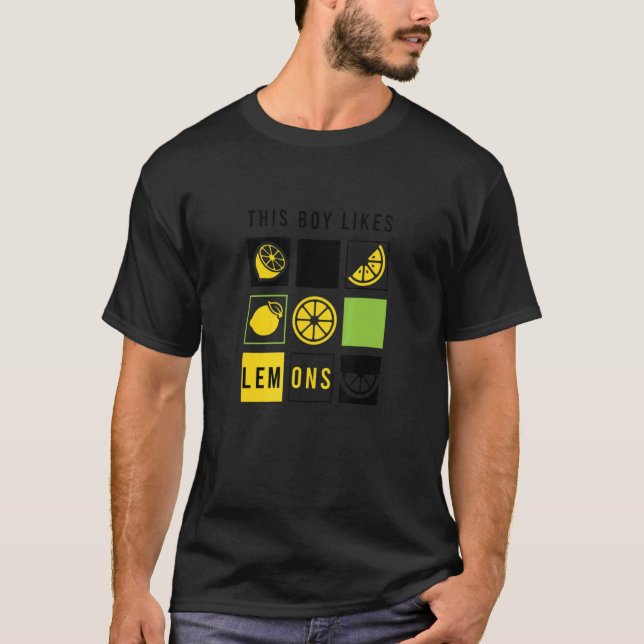 Junge mag Sommerlemonen Zitrusfrüchte T-Shirt (Vorderseite)